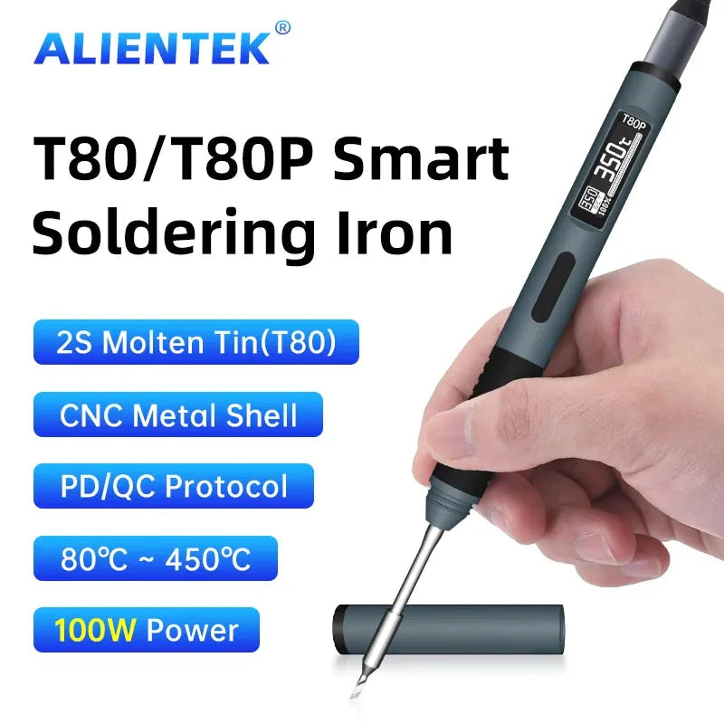 Kit di saldatore elettrico ALIENTEK T80/T80P