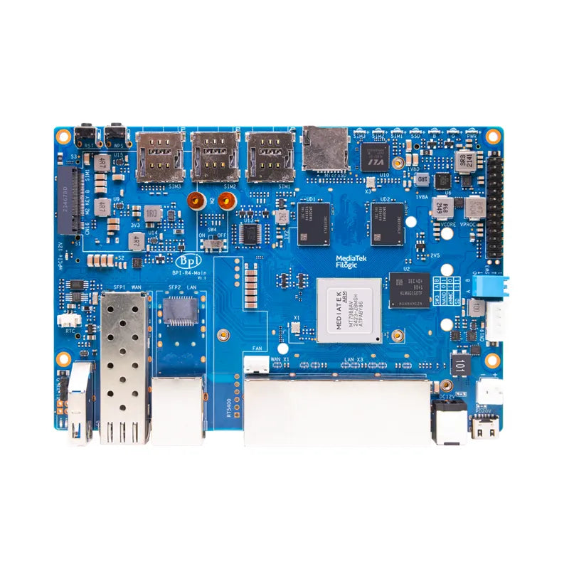 Banana Pi BPI-R4-4E (PoE) | MT7988A | Scheda router 2.5GbE