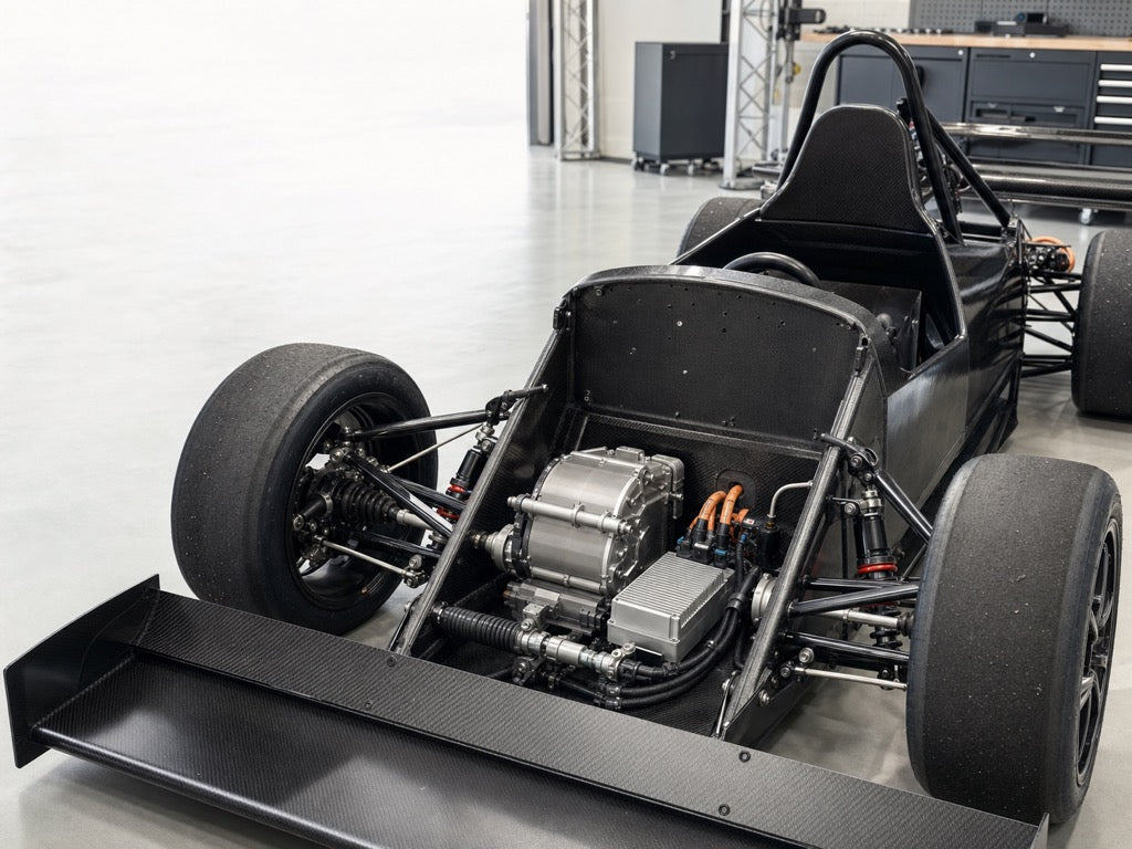 Formula Student Driverless front chassis with a compact integrated actuator and clean protected wiring