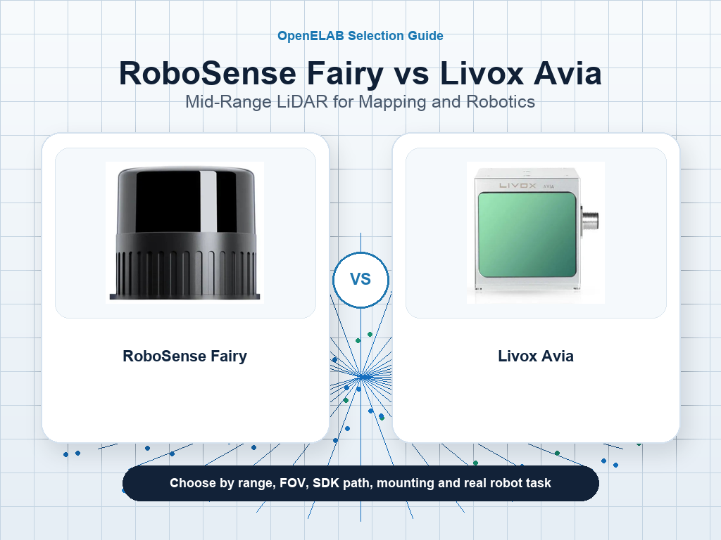 RoboSense Fairy vs Livox Avia mid-range LiDAR mapping comparison cover