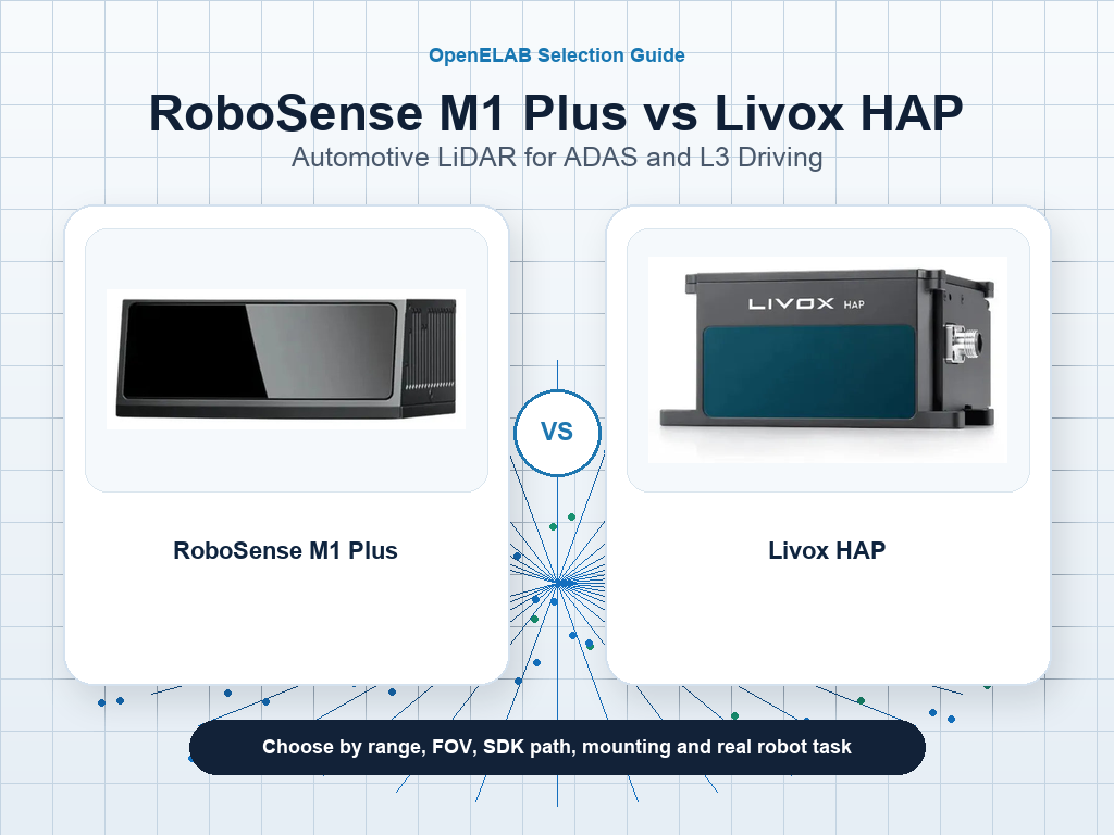 RoboSense M1 Plus vs Livox HAP automotive LiDAR ADAS comparison cover