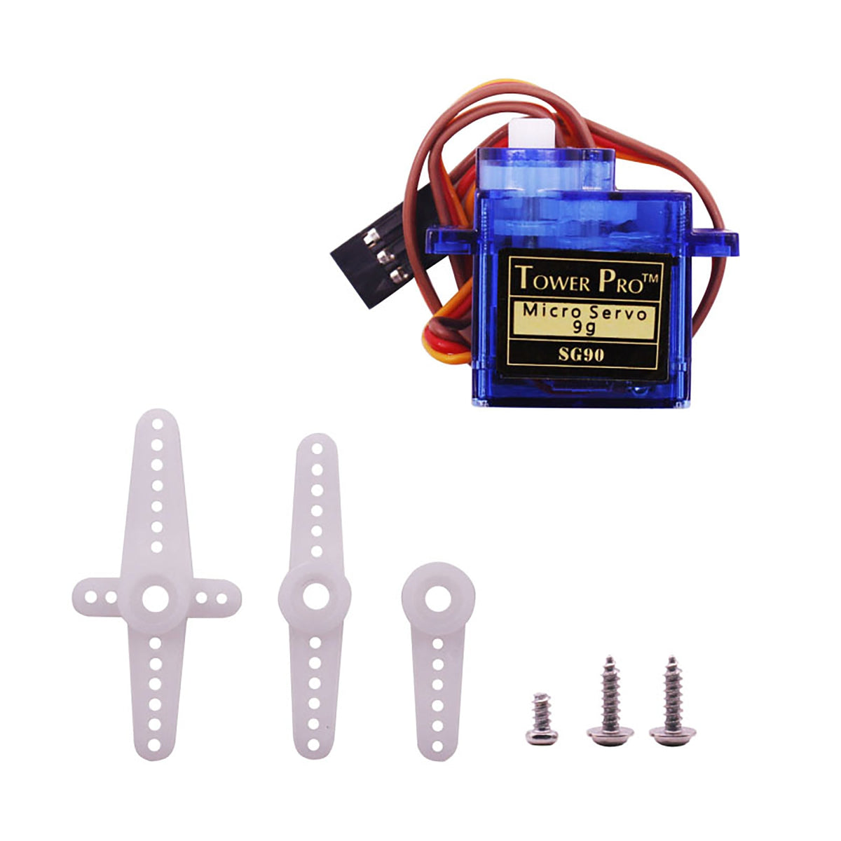 Yahboom SG90 Servo Motor Steering Gear — Blue plastic servo + 1PCS