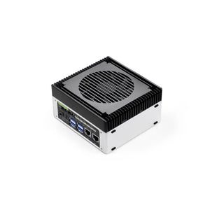 Seeed reComputer Robotics J4011 front three-quarter view on pure white background