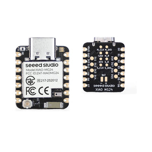 Seeed Studio XIAO MG24 Sense front and rear overview