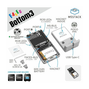 M5Stack Faces 3 Bottom Board product image 3