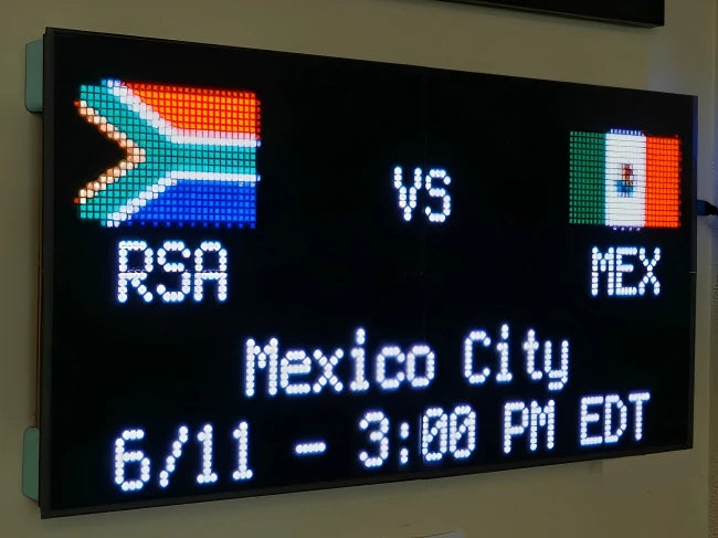 LED matrix World Cup scoreboard reference