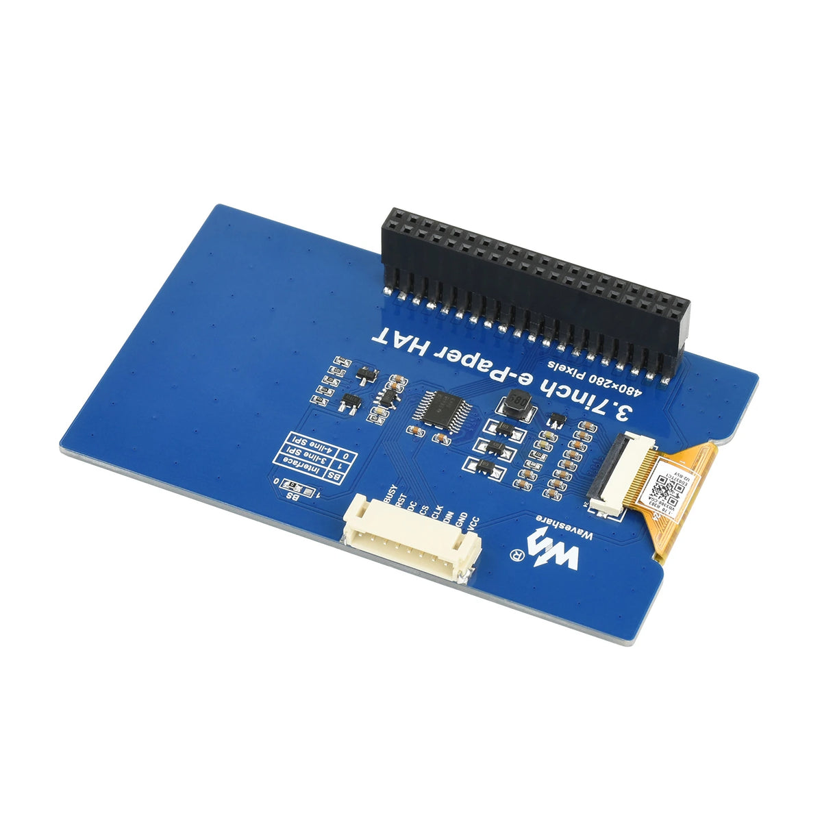 Waveshare 3.7inch e-Paper Display HAT For Raspberry Pi 480x280 - image 4